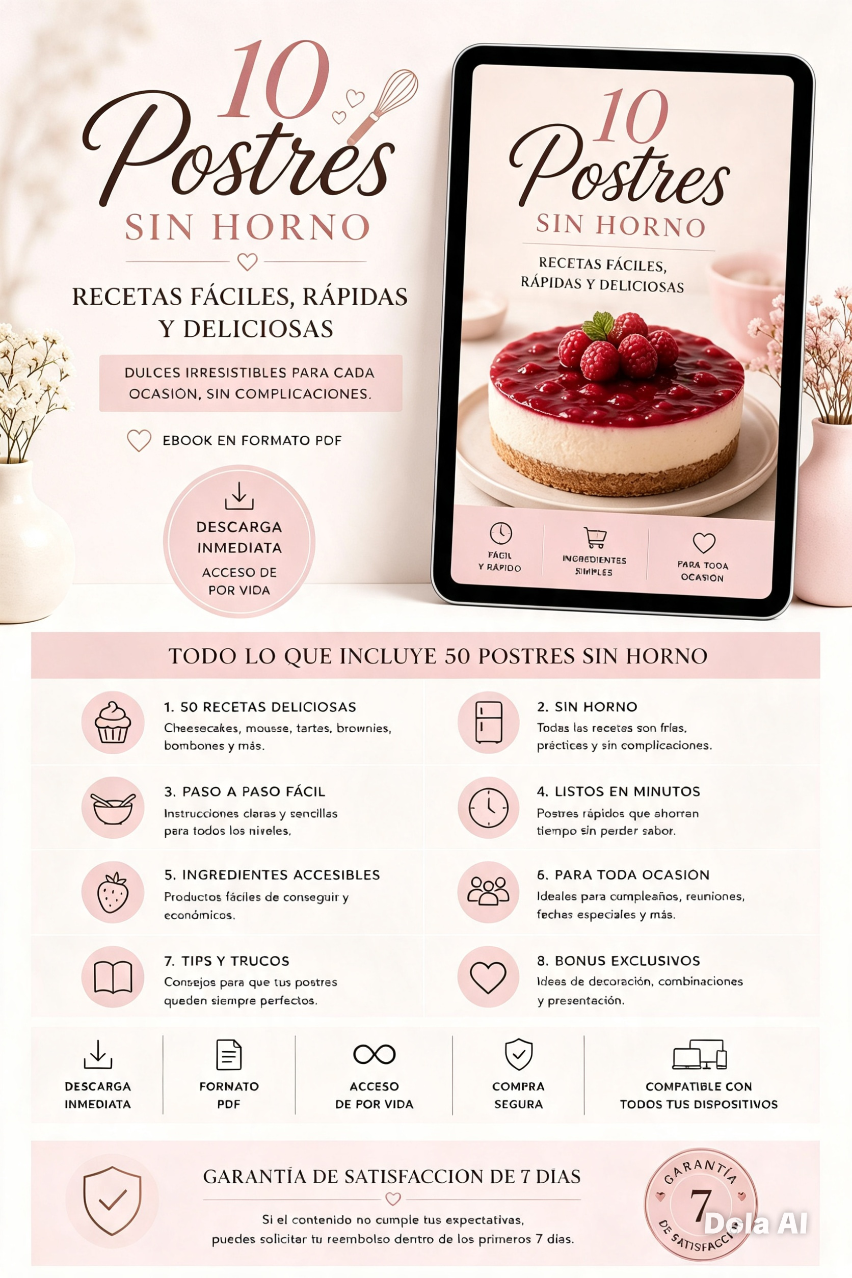 10 postres sin horno